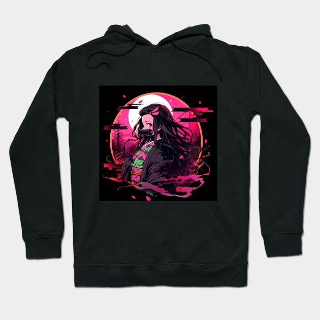 night nezuko Hoodie by WabiSabi Wonders